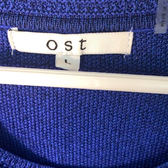 ROYAL BLUE SPARKLY SLEEVELESS TOP SIZE L - Picture 5 of 7